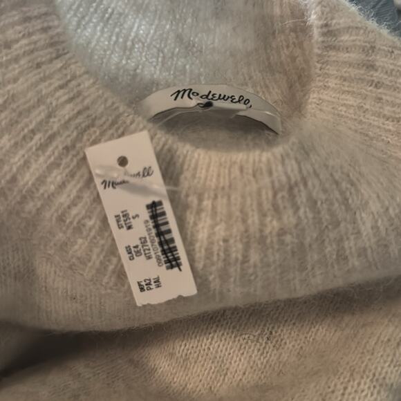 Madewell Alpaca-Blend Mockneck Puff Sleeve Sweater Size S NT581 - Picture 3 of 3